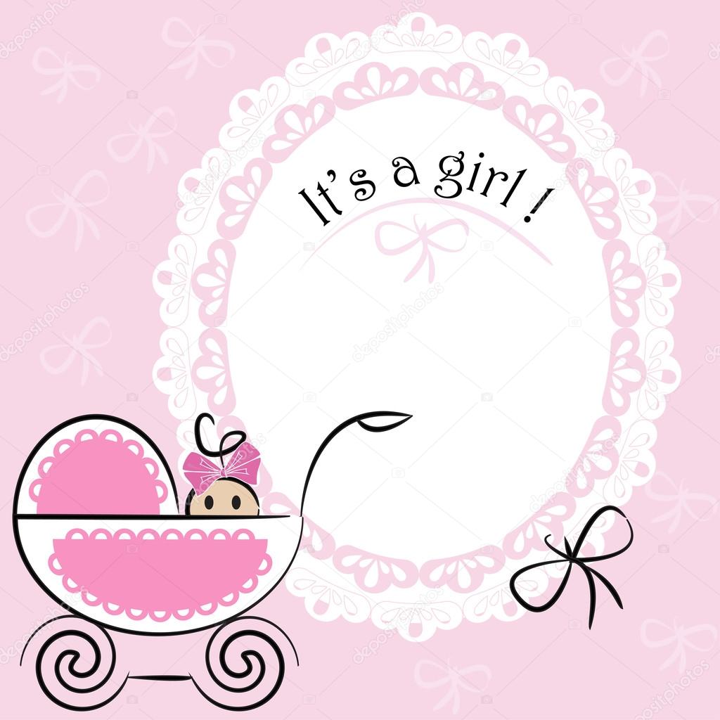 Download Baby card - Its a girl theme — Stock Vector © Julijadesign ...