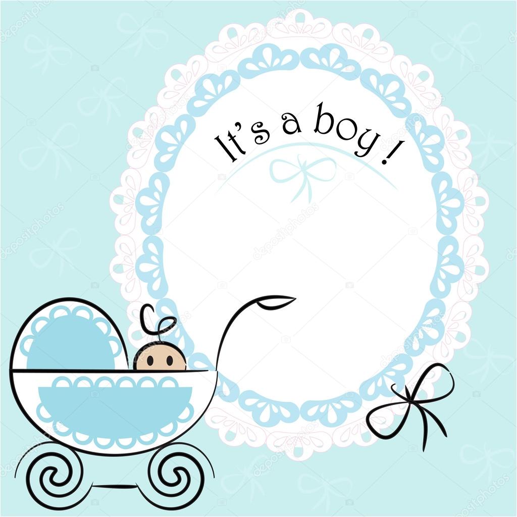 Baby card - Its a boy theme