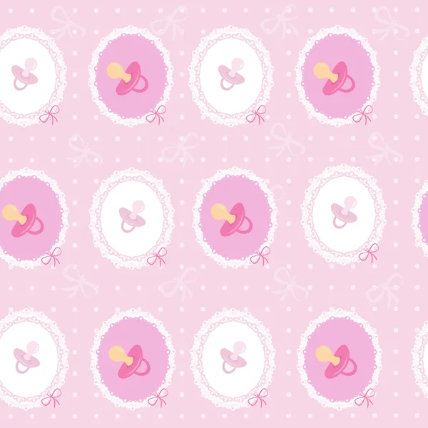 Fond sans couture vectoriel pour bébé fille — Image vectorielle