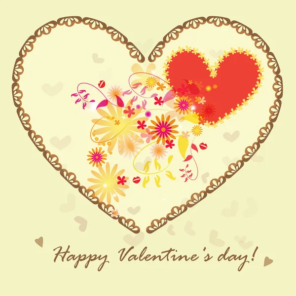 Valentine's day card — Stock Vector