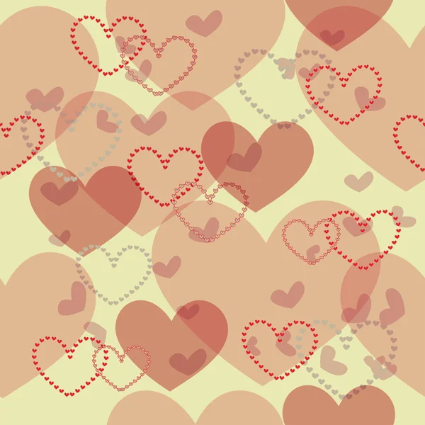 Seamless pattern with hearts — Stock Vector