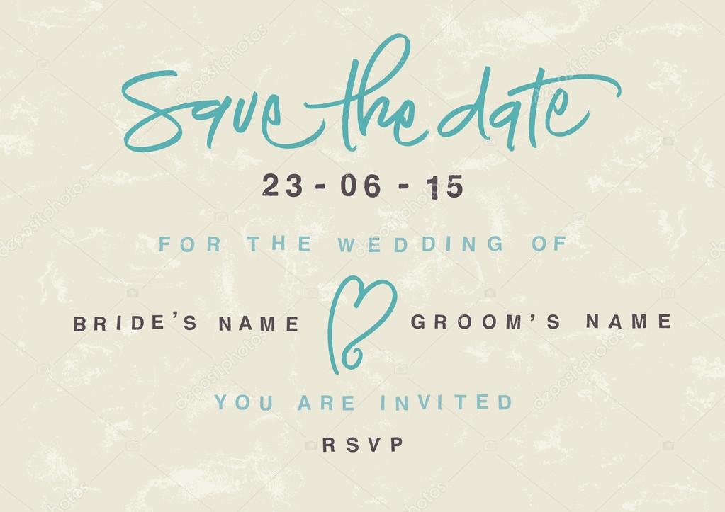 Hand-written Save the Date