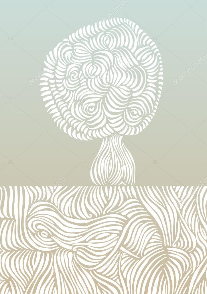 Roots and tree vector illustration