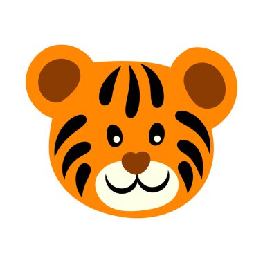 Şirin bir kaplan yavrusunun başı. Yeni yılın sembolü.. 