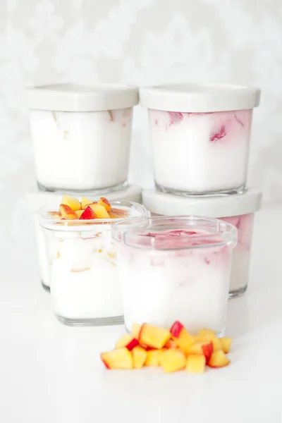 Yogurt in cup — Stock Photo, Image