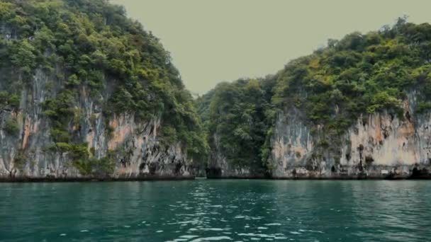 Тропічна Група Островів Туристичному Турі Таїланді Літня Подорож Прекрасне Бірюзове — стокове відео
