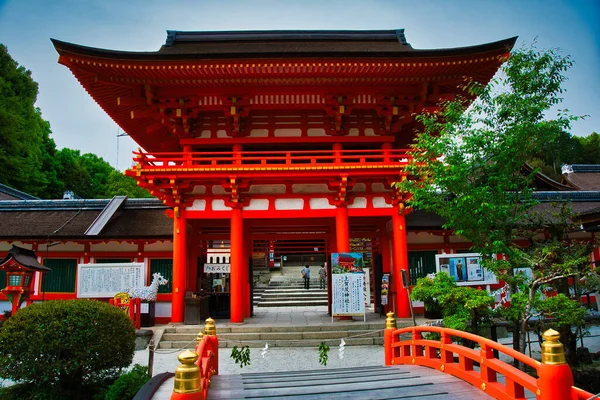 Ворота Камигамо Дзиндзя Киото Стоковая Картинка