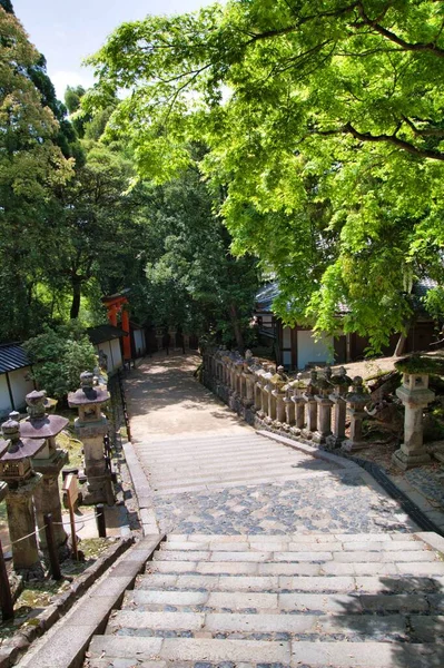 Schody Kasuga Taisha Przybytek Nara Japonia — Zdjęcie stockowe