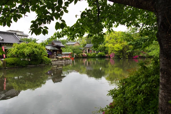 Pond Shinsen Garden Kyoto Japan — Stockfoto