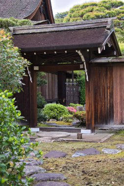A gate of Ohanagoten inside Kyoto Imperial Palace.  Kyoto Japan