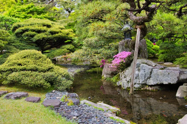 The garden pond inside Kyoto Imperial Palace.  Kyoto Japan