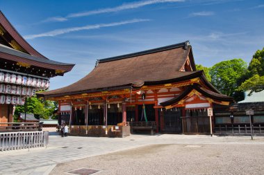 The main shrine of Yasaka-jinja shrine.  Kyoto Japan