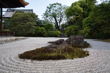 Kennin-Ji tapınağındaki Zen bahçesi. Kyoto Japonya