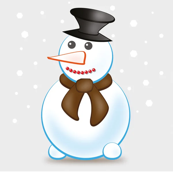 Hombre de nieve — Vector de stock