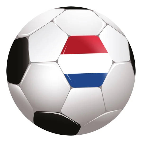Calcio con bandiera olandese — Foto Stock