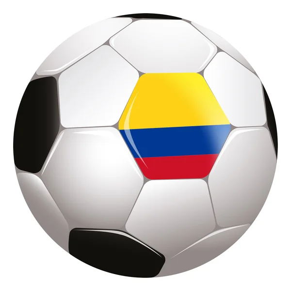 Fútbol con bandera de Colombia — Foto de Stock