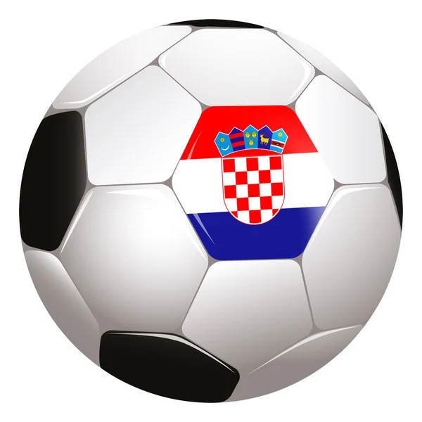 Soccerball με σημαία της Κροατίας — Φωτογραφία Αρχείου