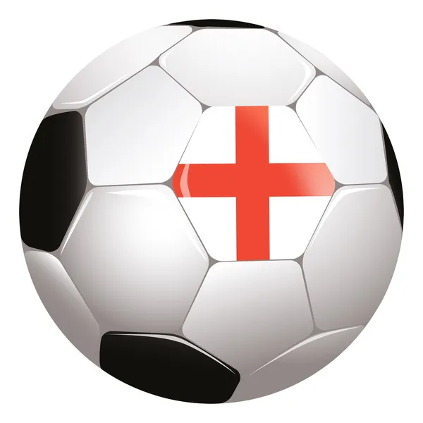 Soccerball with England flag — Stock Photo, Image