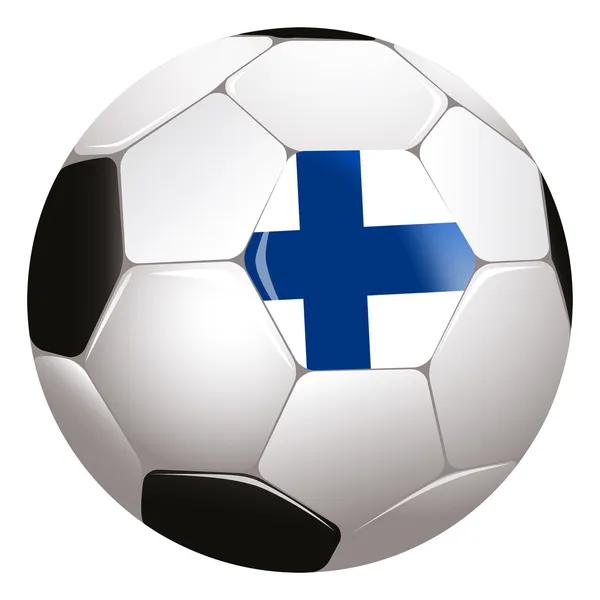 Fußball mit finnischer Flagge — Stockfoto