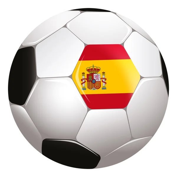 Soccerball med Spanien flagga — Stockfoto