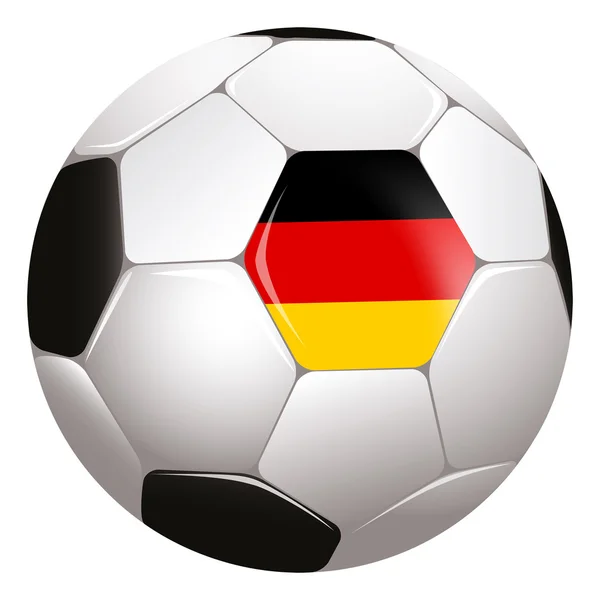 Soccerball з німецький прапор — стокове фото