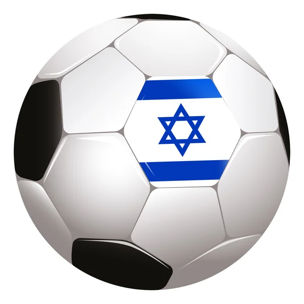 Soccerball med Israels flagga — Stockfoto