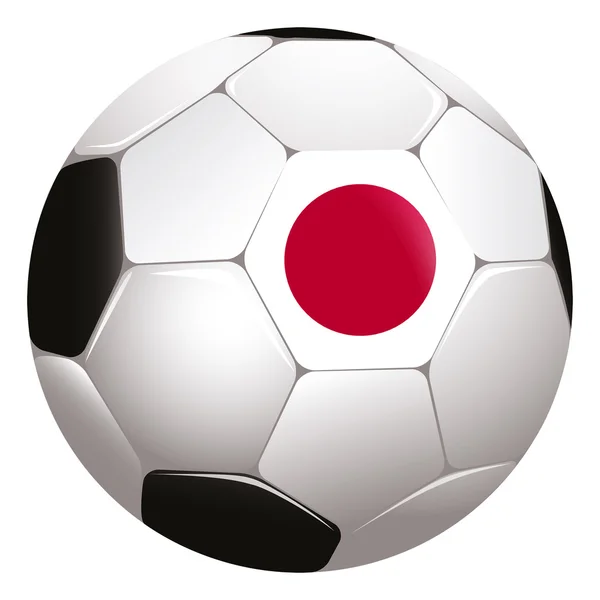 Soccerball med japanska flaggan — Stockfoto