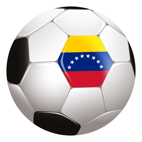 Футбол с флагом Венесуэлы — стоковое фото