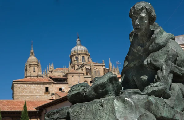 São João da Cruz e Catedral de Salamanca — Fotografia de Stock