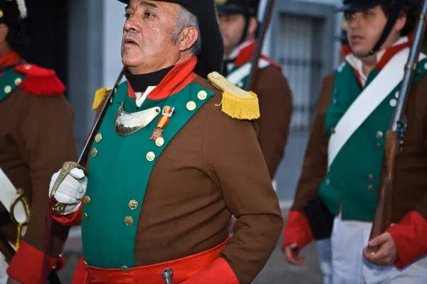 Spanish army marching — Stock Photo, Image