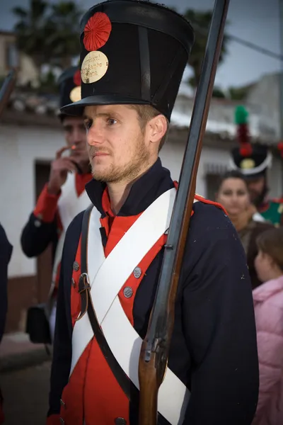 French soldier marching — Stock Photo, Image