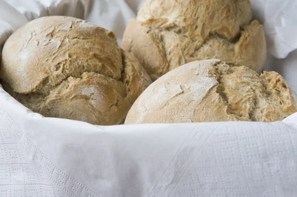 Basket of bread rolls — Stock Photo, Image