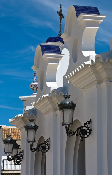 Virgin of El Rocio streetlights — Stock Photo, Image