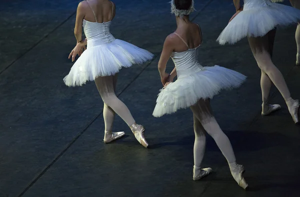 Dançarinos de balé realizando Swan Lake — Fotografia de Stock