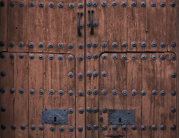 Porta de madeira barroca — Fotografia de Stock