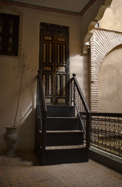 Riad escadas de madeira — Fotografia de Stock