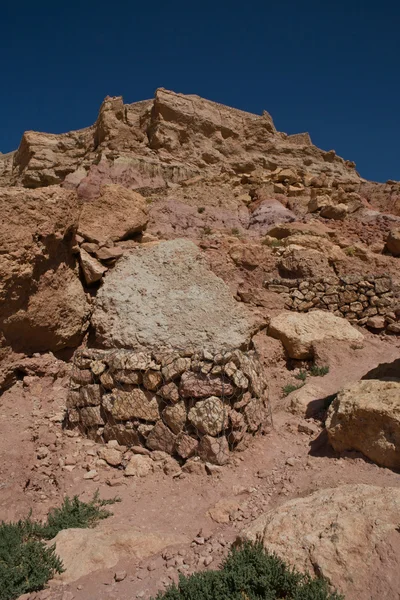 高墙 ait ben haddou 山 — 图库照片