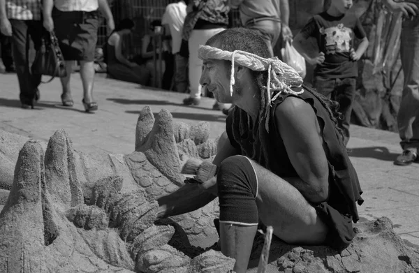 Sand sculptor — Stock Photo, Image