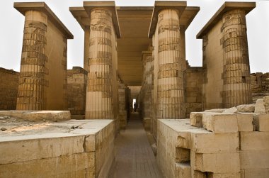 Saqqara entrance to temple clipart