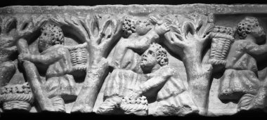 Relief of the olive-pickers clipart