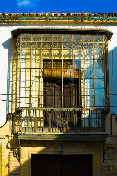 Iron glass balcony, Cordoba — Stock Photo, Image