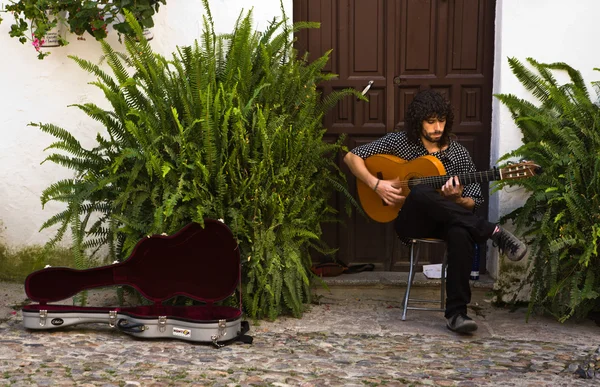 Courtyard musician — Stock Photo, Image