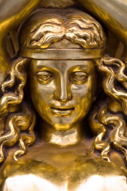 saç bandı altın kadın