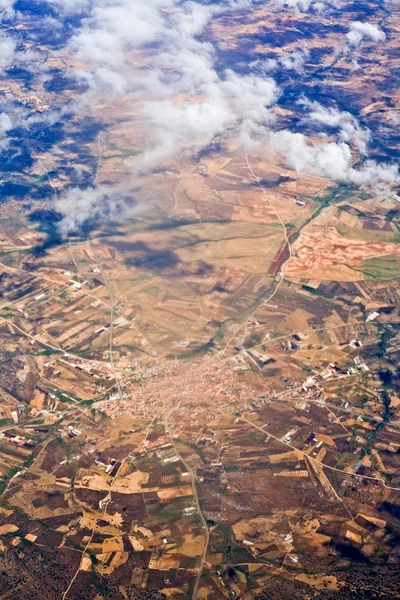 Avión vista del pueblo andaluz —  Fotos de Stock