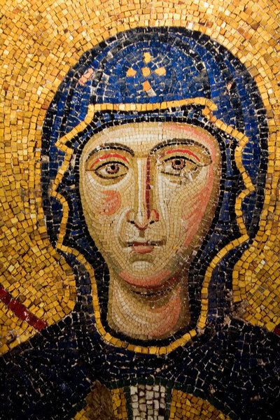 Mary mosaic detail