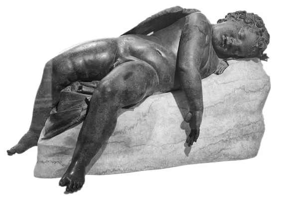 Estatua de bronce de Eros durmiendo — Foto de Stock