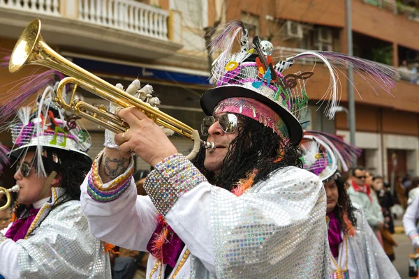 Trumpet musiker — Stockfoto