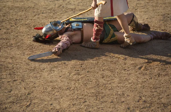 Fighter on floor — Stock Photo, Image