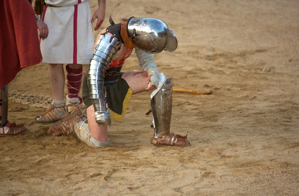 Der Gladiator flehte um Gnade — Stockfoto