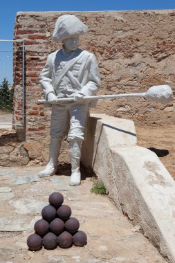 San Cristobal Fort soldier statue clipart